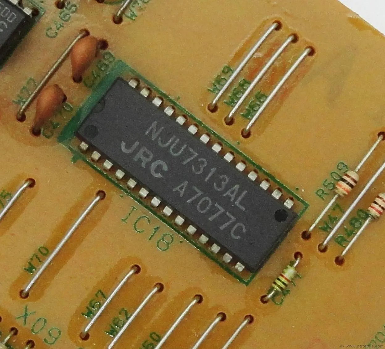 NJU7313AL The NJU7313AL from JRC is a function switch designed for selecting audio signal inputs. It communicates input selection through a serial data bus.