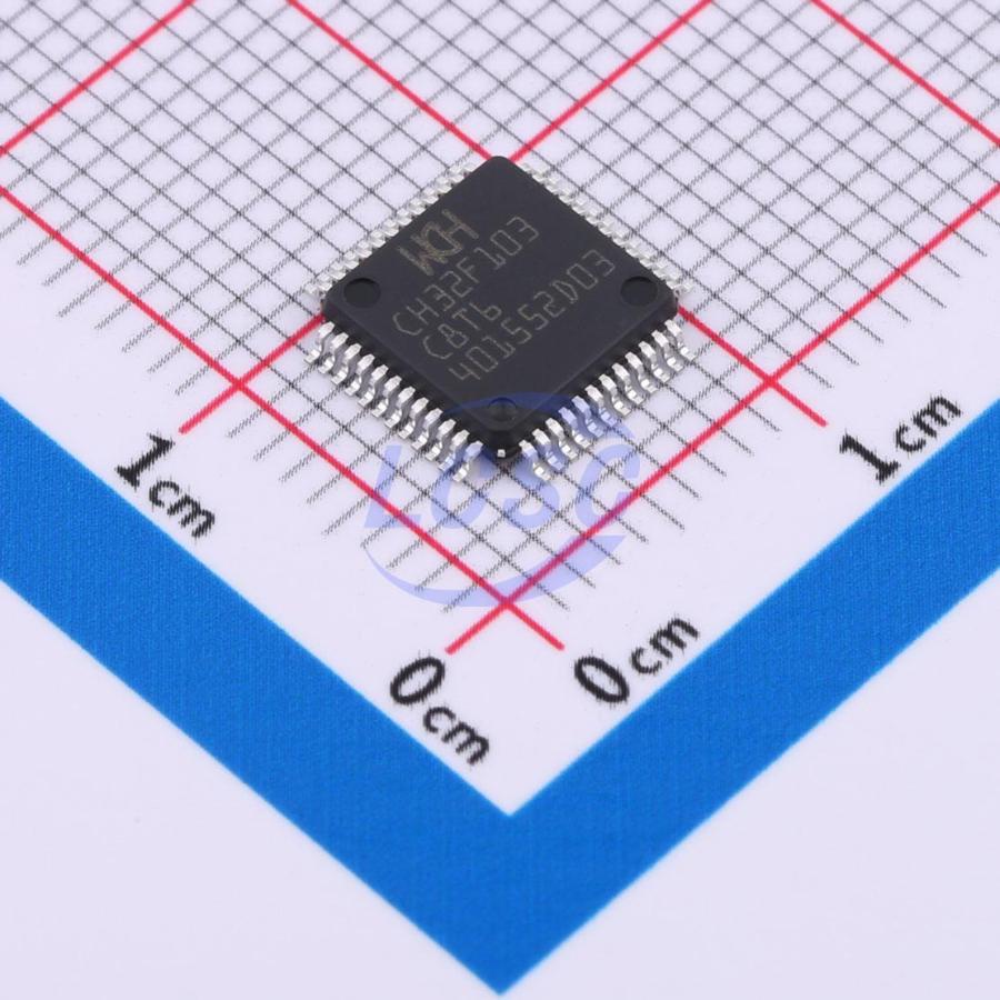 CH32F103C8T6 The WCH CH32F103C8T6 is a microcontroller with RoHS3 compliance. It features MSL 1 and REACH unaffected status.