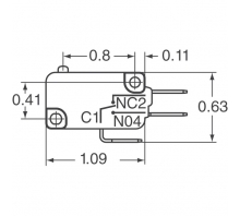 V15T16-CC300A05-K The Honeywell V15T16-CC300A05-K is a snap action switch with a SPST-NC circuit, rated for 16A at 250V AC. It features a lever roller actuator and chassis mount.