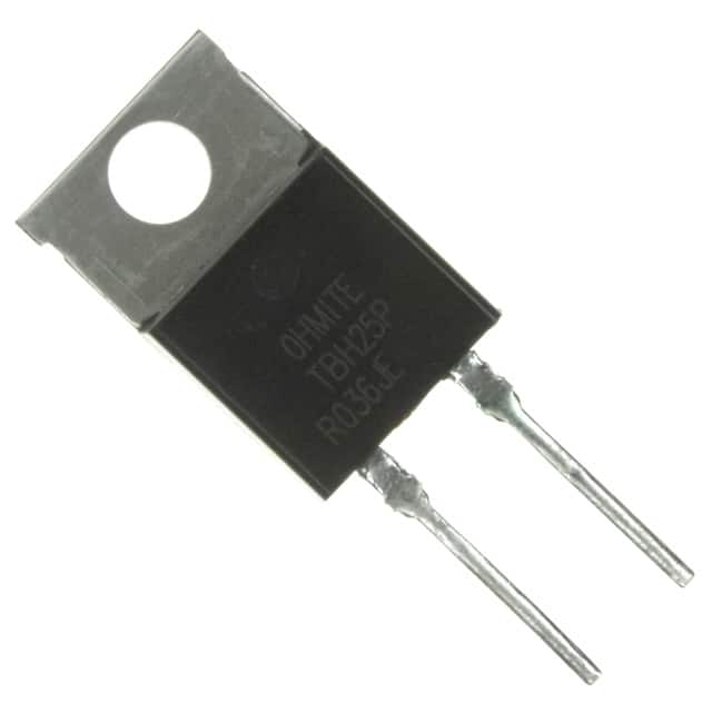 TAH20P5R60J The Ohmite TAH20P5R60J is a 20W through-hole resistor with a resistance of 5.6 Ohms and a tolerance of ±5%. It features a thick film composition and is housed in a TO-220 package.