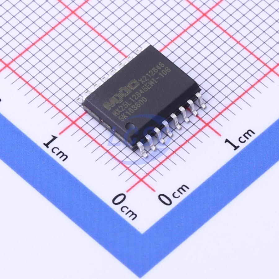 MX25L12845EMI-10G The Macronix MX25L12845EMI-10G is a 128Mbit SPI NOR Flash memory IC. It operates with a clock frequency of 104 MHz and a voltage range of 2.7V to 3.6V.
