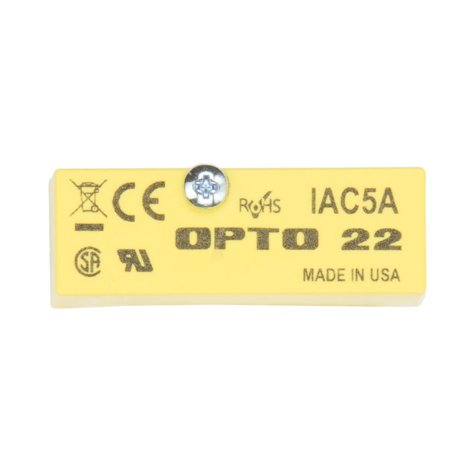 IAC5A The Opto 22 IAC5A is an AC Digital Input Module designed to sense ON/OFF AC voltage levels from 180-280 VAC. It features 4000 volts of optical isolation.