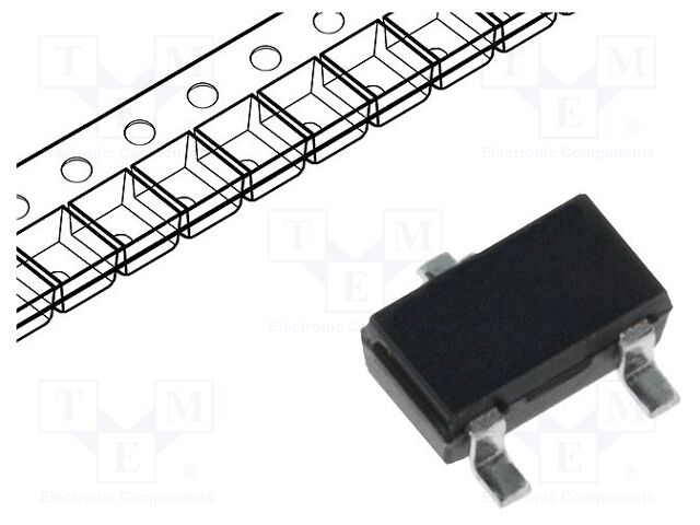 2SK209-BL The Toshiba 2SK209-BL is an N-JFET transistor featuring a 14mA drain current and 0.15W power dissipation. It is designed for SMD mounting in an SC59 package.