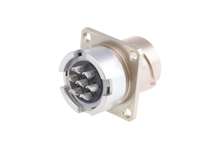 8-40-21-172 This Souriau Sunbank by Eaton 84021172 is a female circular connector with 7 contacts and an IP65 rating. It features panel mounting, bayonet mating, and solder termination.