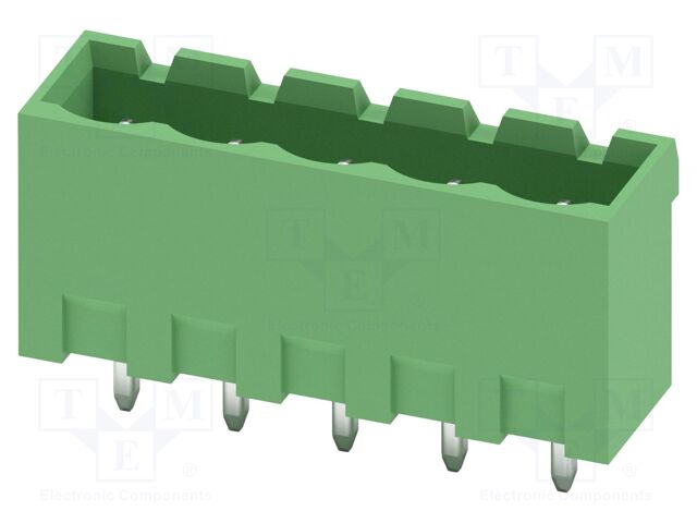MSTBVA2,5/5-G The Phoenix Contact MSTBVA2.5/5-G is a pluggable terminal block from the COMBICON M series. It features 5 pins and a 5.08mm pitch, suitable for 630V applications.