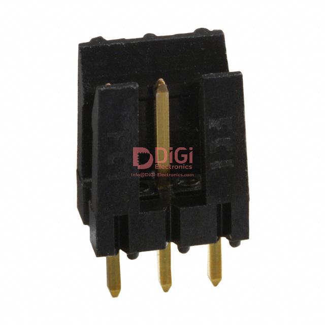 69167103 The Amphenol ICC 69167103 is a 3-position header with a 2.54mm pitch. It features a through-hole mounting type and male pin contacts.
