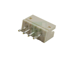 B4B-ZR-3.4(LF)(SN) The B4B-ZR-3.4(LF)(SN) is a 4-position, 1-row, 1.5mm pitch through-hole header with male pins and a shrouded housing. It features a detent lock for secure mating and is rated for 1A and 50V.
