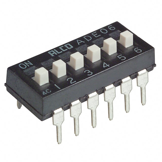 1825057-5 The TE Connectivity ALCOSWITCH Switches 1825057-5 is a DIP Switch with an SPST circuit, rated for 100mA and 24VDC. It features a slide actuator and Through Hole mounting.