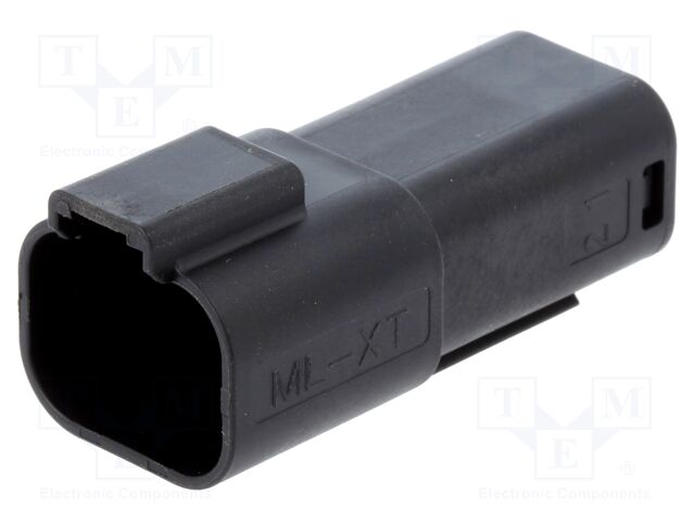 93444-3101 Molex 93444-3101 is a 4-position rectangular connector housing with a black nylon GF30 body. It supports small cable diameters from 1.20 mm to 3.05 mm.