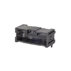 34961-0380 Molex 34961-0380 is a MINI50 right angle header with 38 positions in black color, polarization A, supplied in tray packaging.