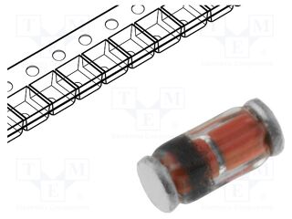BZT52C6V2T-7 Surface mount zener diode with nominal zener voltage of 6.2V and maximum power dissipation of 300mW. Packaged in SOD523 case.