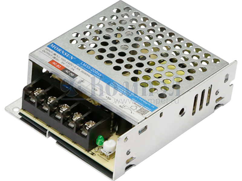 LM35-20B24-Q The Mornsun LM35-20B24-Q is a 36W AC/DC enclosed switching power supply with a 24V output. It offers universal input voltage and 88% efficiency.