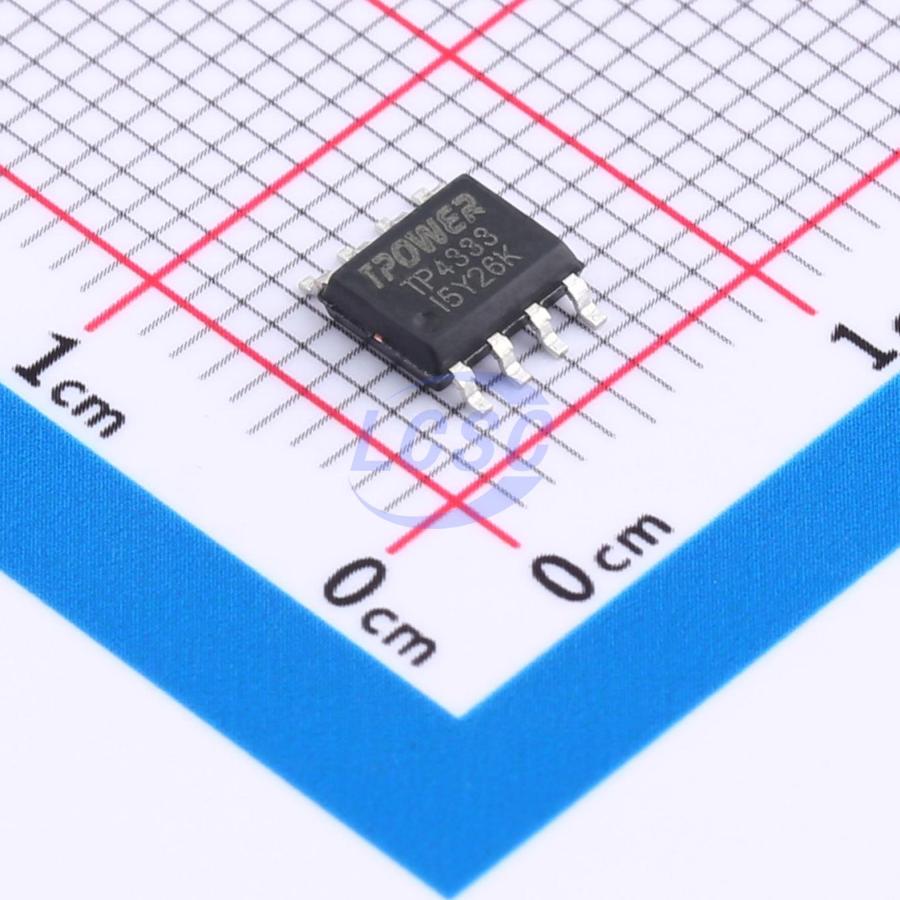 TP4333 The TP4333 from TP is a Battery IC designed for charging applications. It supports battery voltages of 4.2V/4.35V and offers a charge current of 0.8A.