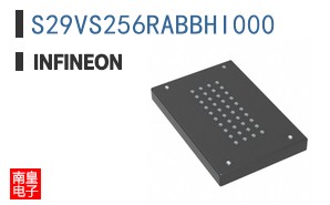 S29VS256RABBHI000 The Infineon S29VS256RABBHI000 is a 256Mb NOR Flash memory device. It operates at 1.8V with a clock frequency of 108 MHz.