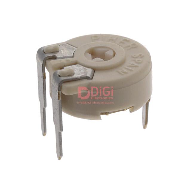 PTC10LV10-105A2020 The Amphenol Piher PTC10LV10-105A2020 is a 10mm ceramic trimmer potentiometer with a resistance of 1 MΩ and a power rating of 0.33W. It features a Cermet resistive material and through-hole mounting.