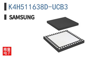 K4H511638D-UCB3 The Samsung K4H511638D-UCB3 is a 512Mb DDR SDRAM memory module. It operates at a 133MHz clock frequency and comes in a TSOP-II package.