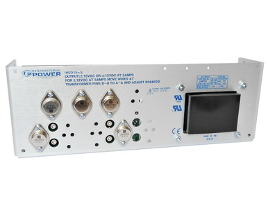 IHDD15-5 The International Power DC Power Supplies IHDD15-5 is a linear AC/DC converter offering dual outputs of +/-12V or +/-15V at 5A. It features chassis mount and remote sensing capabilities.