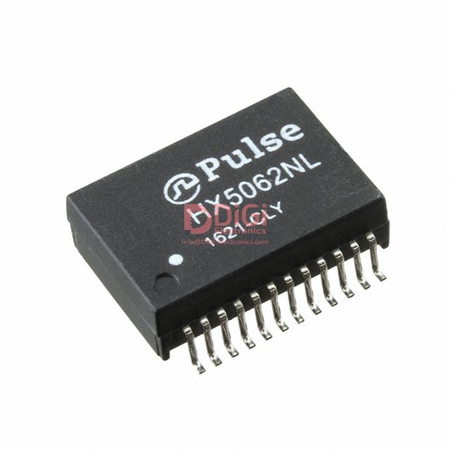 H1086T The Pulse Electronics HX5062NLT is a pulse transformer designed for 10/100/1000 Base-T LAN applications. It features a 350µH inductance and a 1CT:1CT turns ratio.
