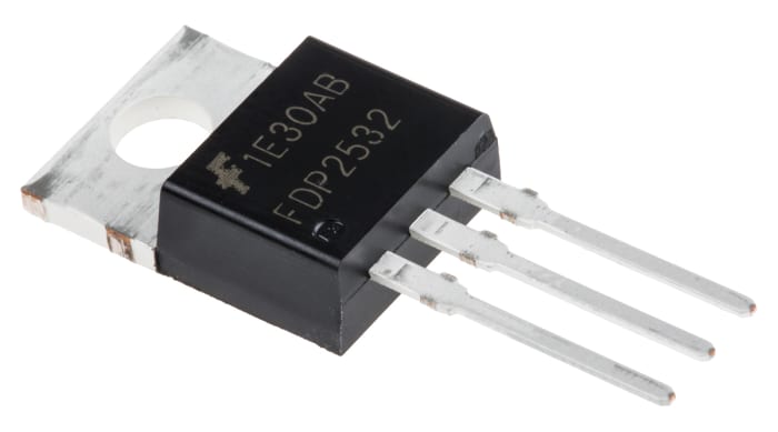 FDP2532 N-Channel MOSFET with 150V drain-source voltage and 79A continuous drain current. Housed in a TO-220-3 through-hole package.