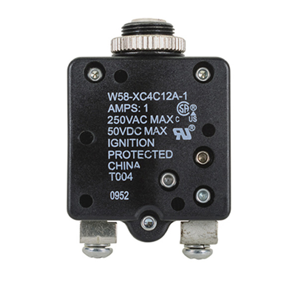 W58XC4C12A-1 The P&B W58XC4C12A-1 is a bi-metallic single pole circuit breaker designed for homebuilt aircraft. It offers a 1A rating and a maximum operating voltage of 250V AC.