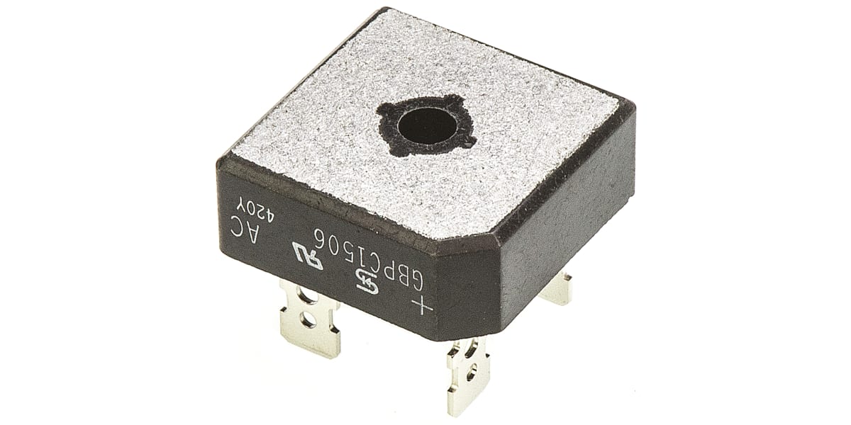GBPC1506 The GBPC1506 is a 15A, 600V standard single-phase bridge rectifier in a chassis-mount GBPC package.