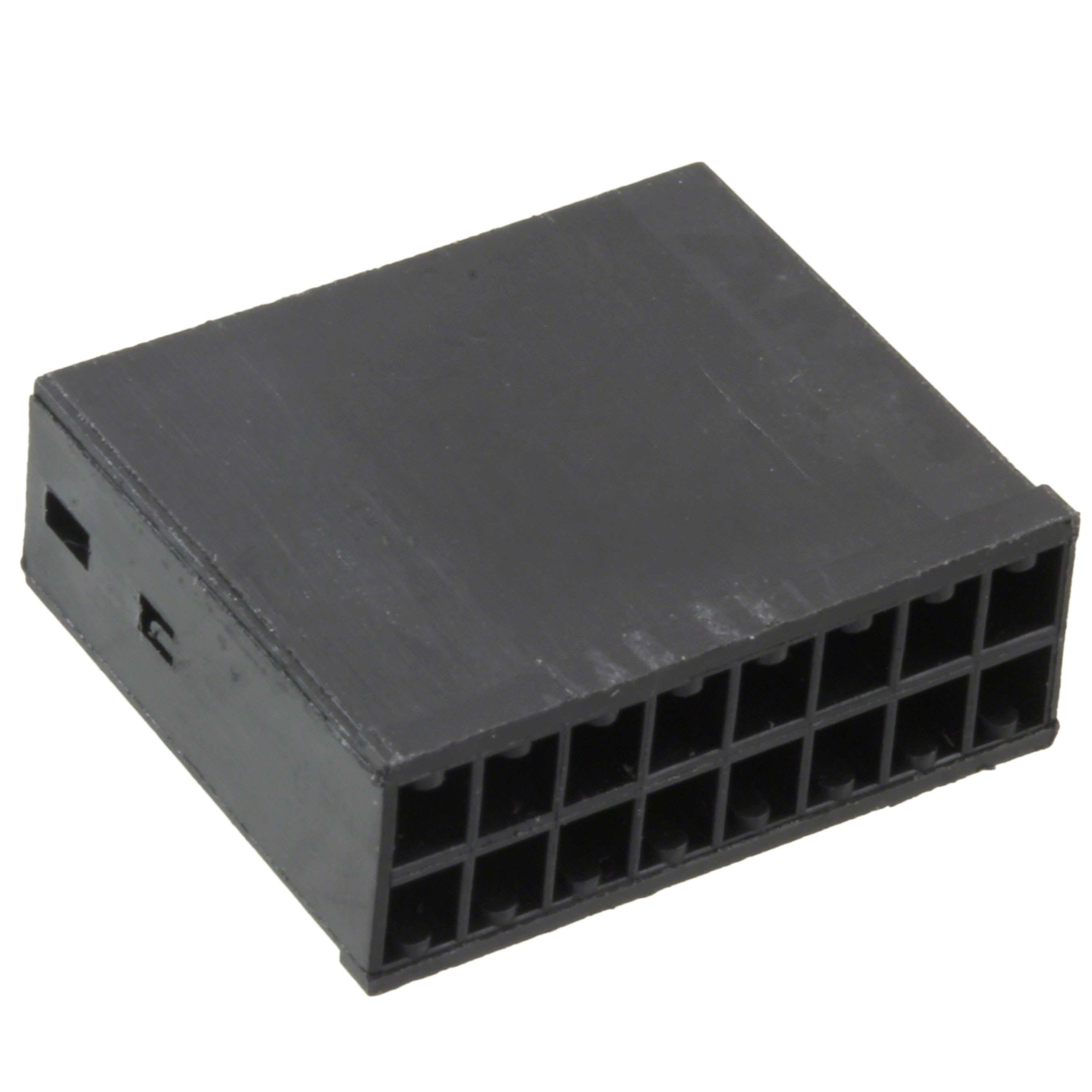 926209-8 TE Connectivity 926209-8 is a 16-position, 2-row rectangular receptacle housing with a 2.54mm pitch, designed for crimp termination and free hanging mounting.