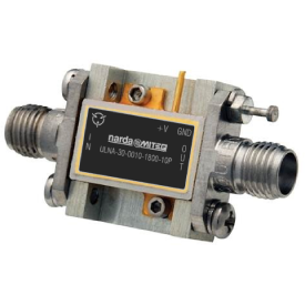 4563 The L3 Narda-MITEQ 4563 is an inside/outside DC block with SMA male to female connectors, operating from 0.5 to 18 GHz with low insertion loss and a maximum RF input power of 10 W.