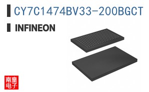 CY7C1474BV33-200BGCT The Infineon CY7C1474BV33-200BGCT is a 72Mbit Parallel SRAM. It operates at a 200 MHz clock frequency with an access time of 3 ns.