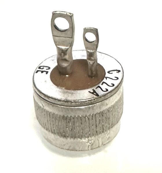 C222A The GE C222A is a Silicon Controlled Rectifier (SCR) with a 10A current rating and 100V maximum non-repetitive voltage. It features a press fit mounting type.