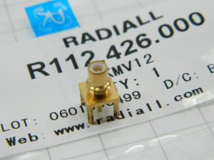 R112.426.000 The Radiall R112.426.000 is a coaxial connector designed for reliable signal transmission. It offers RoHS3 compliance and an MSL 1 rating.