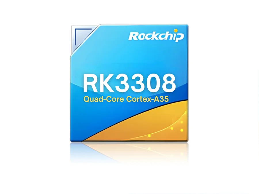 RK3308 The Rockchip RK3308 is a System On Chip (SoC) with a Quad-Core ARM Cortex-A35 processor running up to 1.3GHz. It features an integrated Audio CODEC and supports various display and memory interfaces.