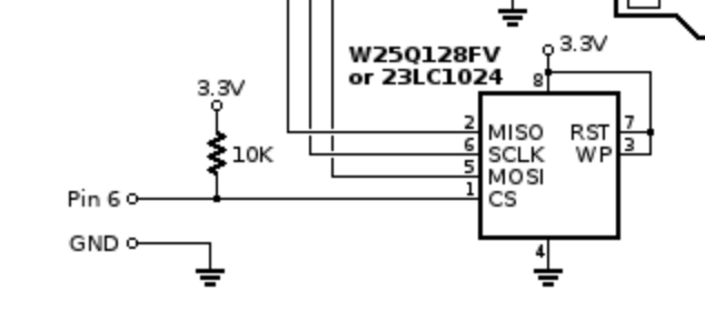 W25Q128JVSQ The Winbond W25Q128JVSQ is a 128Mbit flash memory chip designed for embedded systems. It supports SPI modes 0 and 3 and operates at clock speeds up to 8MHz.
