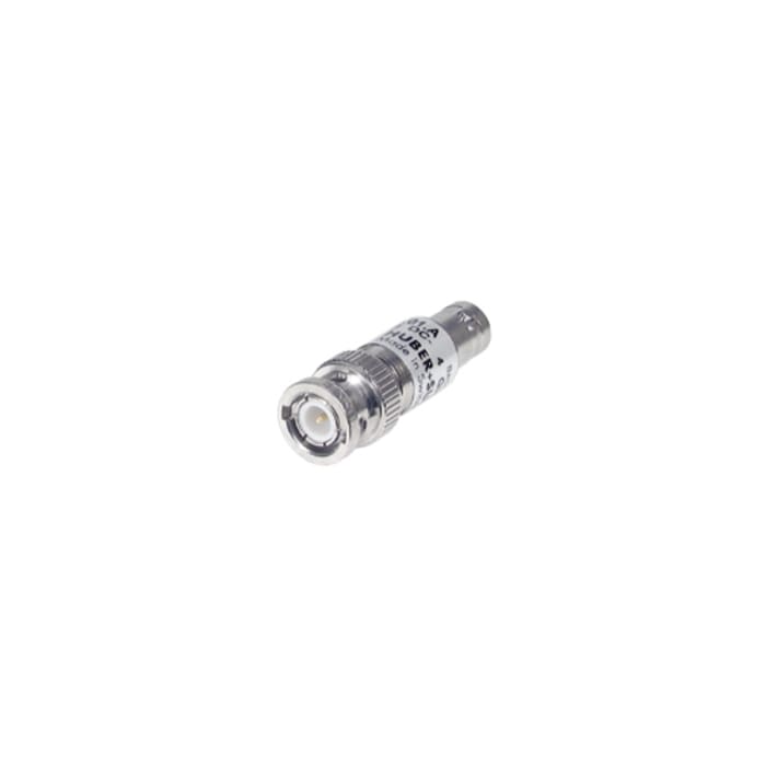 6803.01.A The Huber+Suhner 6803.01.A is a straight RF attenuator with 3 dB maximum attenuation and 50 Ohm impedance. It operates up to 4 GHz and features BNC connectors.