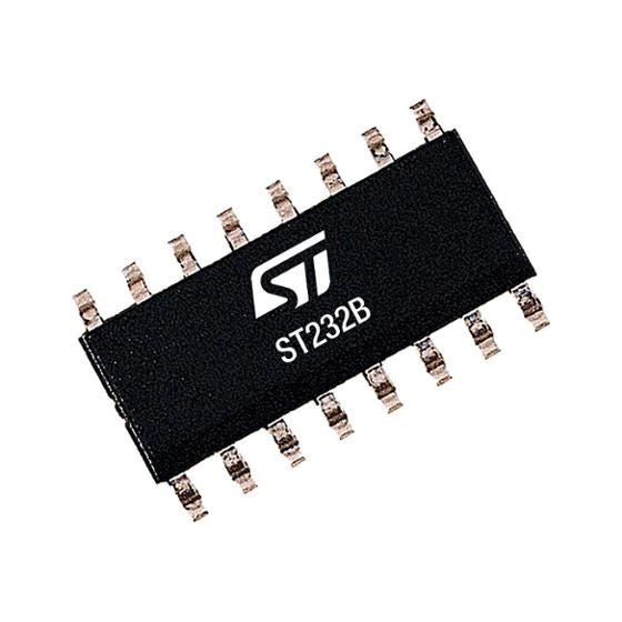 ST232BDR The ST232BDR is a transceiver IC from STMicroelectronics. It offers RoHS3 compliance and MSL 1 rating.