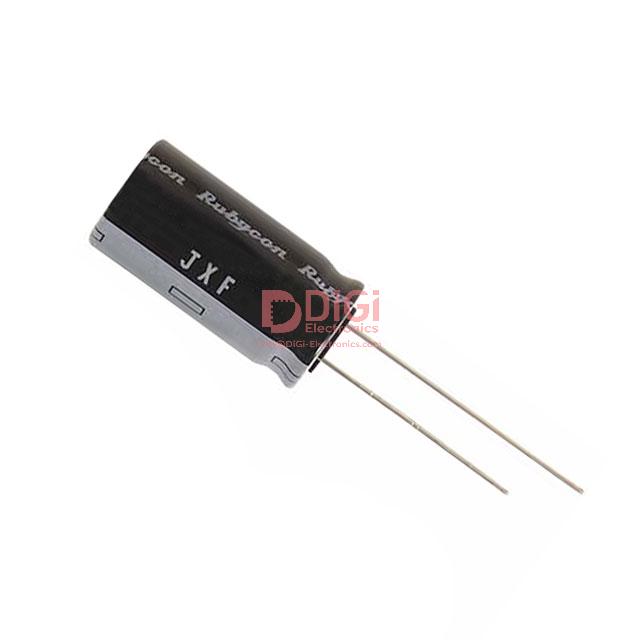 35JXF820MEFC10X25 This Rubycon 35JXF820MEFC10X25 is an aluminum electrolytic capacitor with a capacitance of 820µF and a voltage rating of 35V. It offers a tolerance of ±20% and a lifetime of 6000 hours at 105°C.