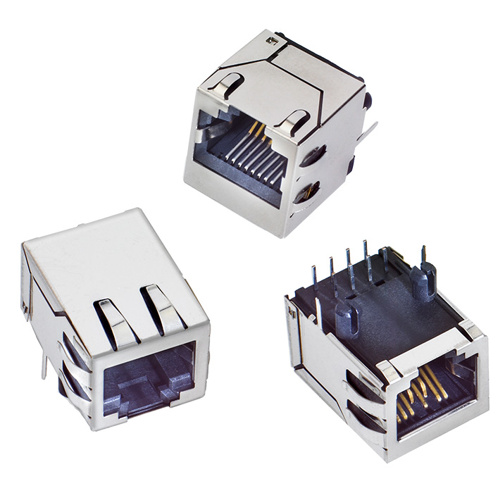 SS65100-031F SS65100-031F is a modular jack connector from Stewart Connector. It features 10P10C (RJ50) positions, vertical orientation, through-hole mounting, and unshielded design with gold-plated contacts.