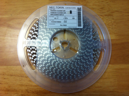 TEESVC1C226K12R This NEC TEESVC1C226K12R is a 22uF, 16V tantalum capacitor designed for SMD mounting. It offers ±10% tolerance.
