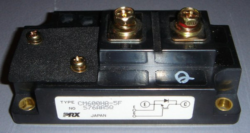 CM600HA-5F Powerex CM600HA-5F is a single trench IGBT module rated for 250V collector-emitter voltage and 600A collector current with 960W power dissipation.