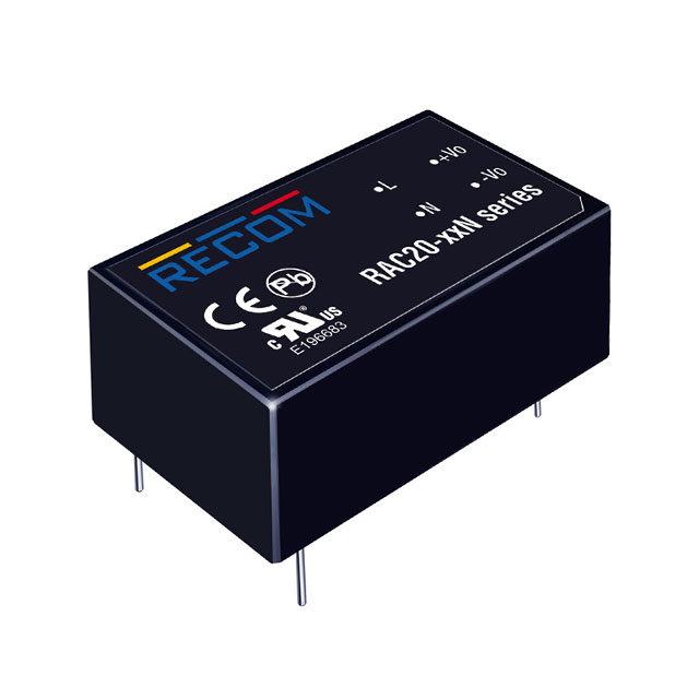 RAC20-3.3SN The RECOM Power RAC20-3.3SN is an enclosed AC DC converter with a 3.3V output and 12W power rating. It features universal input and a 3.6A maximum output current.
