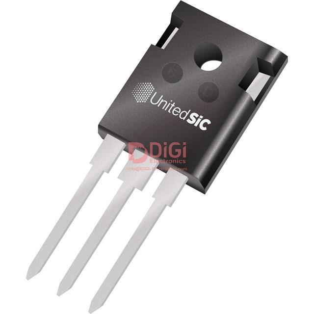 UJ3D06520KSD The Qorvo UJ3D06520KSD is a Silicon Carbide Schottky Diode with a 650V reverse voltage rating and 10A average rectified current. It is designed for through-hole mounting.