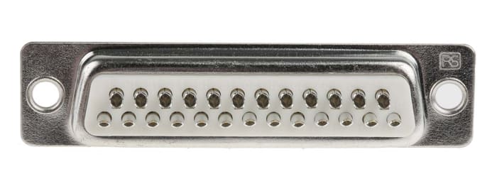544-3806 This RS PRO D-Sub connector features 25 contacts in a straight configuration, suitable for panel mounting. It offers a 5A current rating and 500V voltage rating.