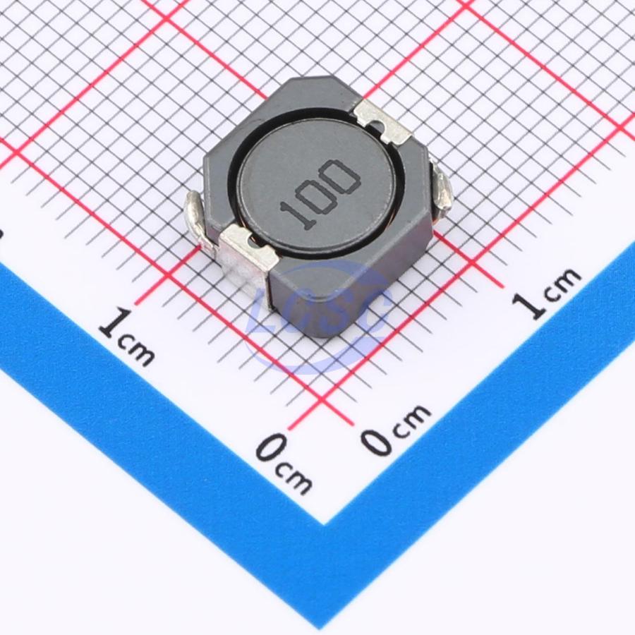 SCDS104R-100M-N The Chilisin SCDS104R-100M-N is a fixed inductor with a 10uH inductance value and a ±20% tolerance. It features a rated current of 4.4A and comes in an SMD package.