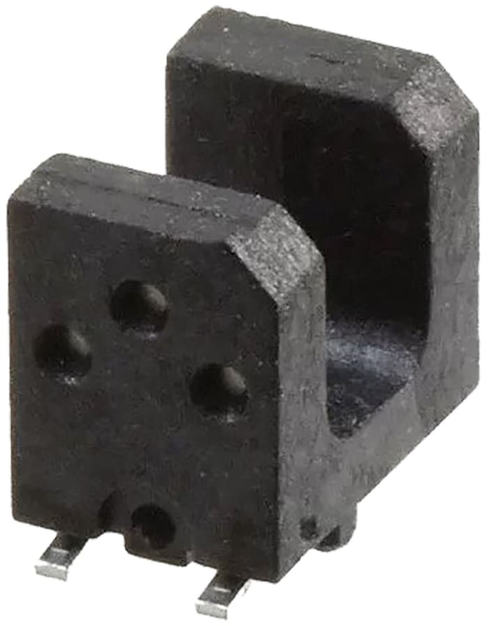 RPI-0352E The RPI-0352E is a 1-channel phototransistor output optical sensor with a 3mm slot width, 10μs typical rise and fall times, and surface mount packaging.