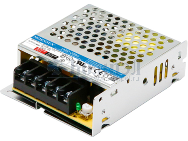LM50-20B05-C The Mornsun LM50-20B05-C is a 50W AC/DC enclosed switching power supply with a 5V output voltage. It features universal input voltage and chassis mounting.