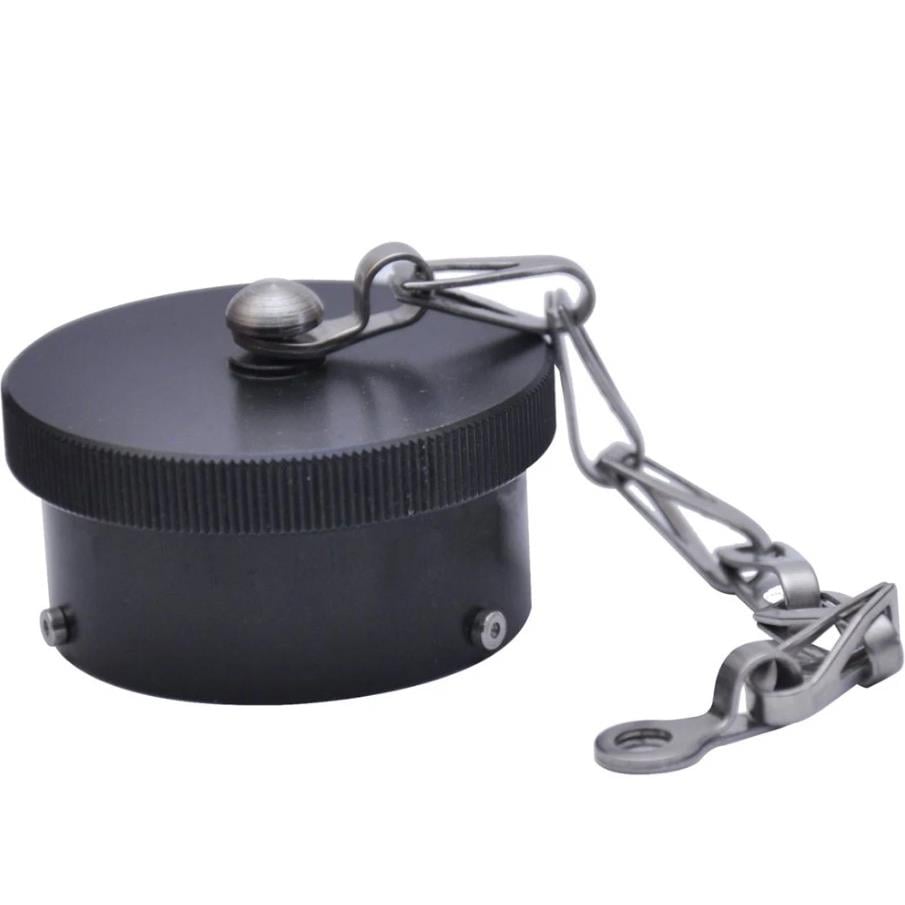 MS3180-18CA The MS3180-18CA is a protective cover for MIL-DTL-26482 plugs, shell size 18. It features an anodized aluminum alloy body, stainless steel chain and bayonet pins, and a silicone elastomer gasket.