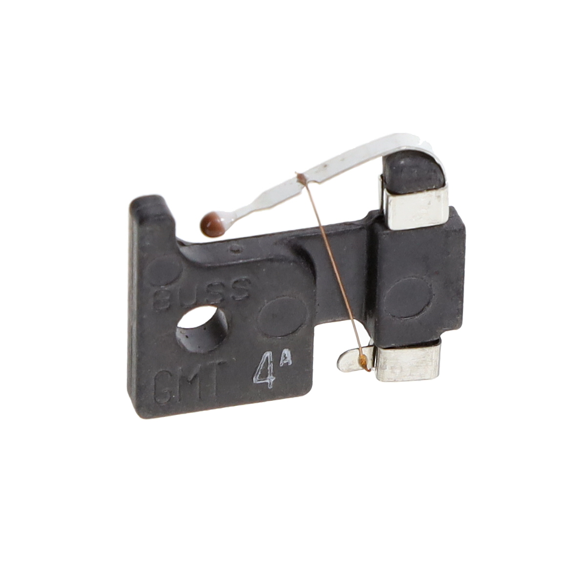GMT-4A The GMT-4A is a 4A, 125VAC/60VDC fast blow indicating fuse from Eaton Bussmann. It features an alarm indicator package and requires a holder for mounting.