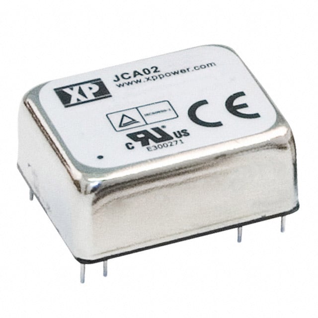 JCA0205S12 The XP Power JCA0205S12 is an isolated DC-DC converter module delivering a regulated 12V output at up to 170mA (2W). It features a 4.5V minimum input voltage and is housed in a through-hole 24-DIP package.