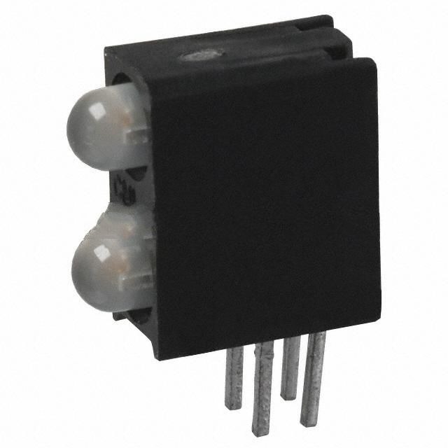 553-0744 The Visual Communications Company - VCC 553-0744 is a bi-level LED with green and yellow light output. It features a 3mm lens size and through-hole, right-angle mounting.