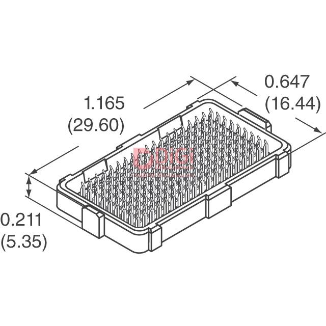 55724101 The Amphenol ICC 55724-101 is a 200-position rectangular connector array designed for mezzanine (board-to-board) applications. It features a surface mount design with gold-plated contacts.