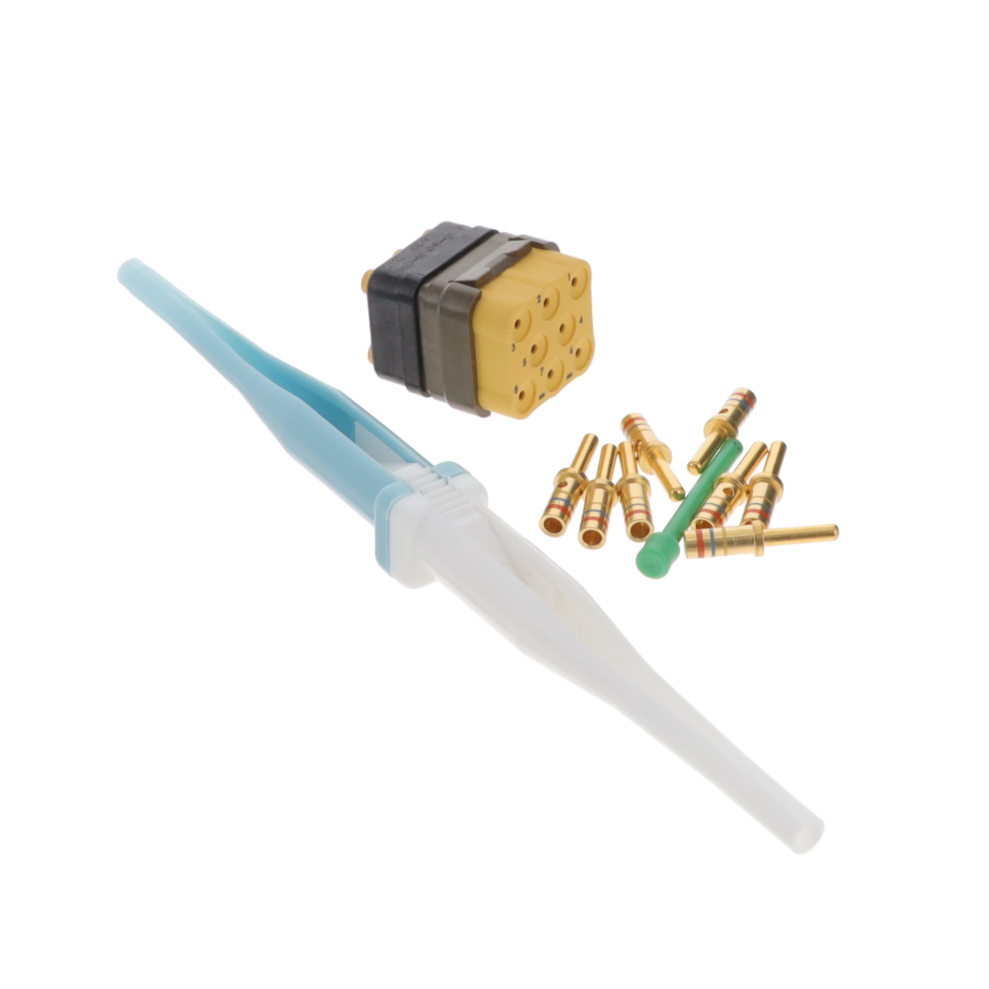 DMC-M 08-16 BD Rectangular connector insert housing from TE Connectivity with 8 positions, female socket contacts, and crimp termination. Designed for free hanging (in-line) mounting with an operating temperature range of -55°C to 175°C.